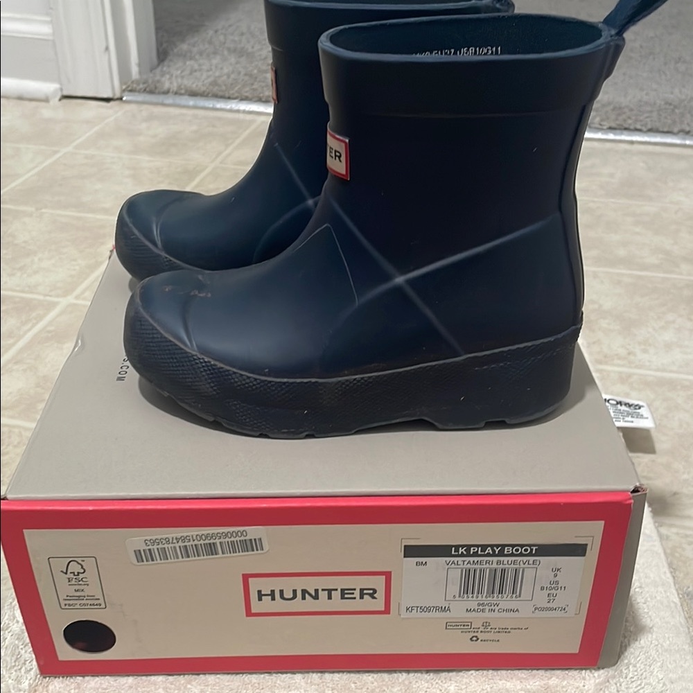 Hunter Dark Blue Waterproof Boots